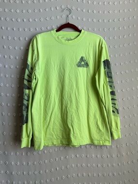 Palace Skateboards Men’s P-3D Long Sleeve T-Shirt Sz L Neon Green